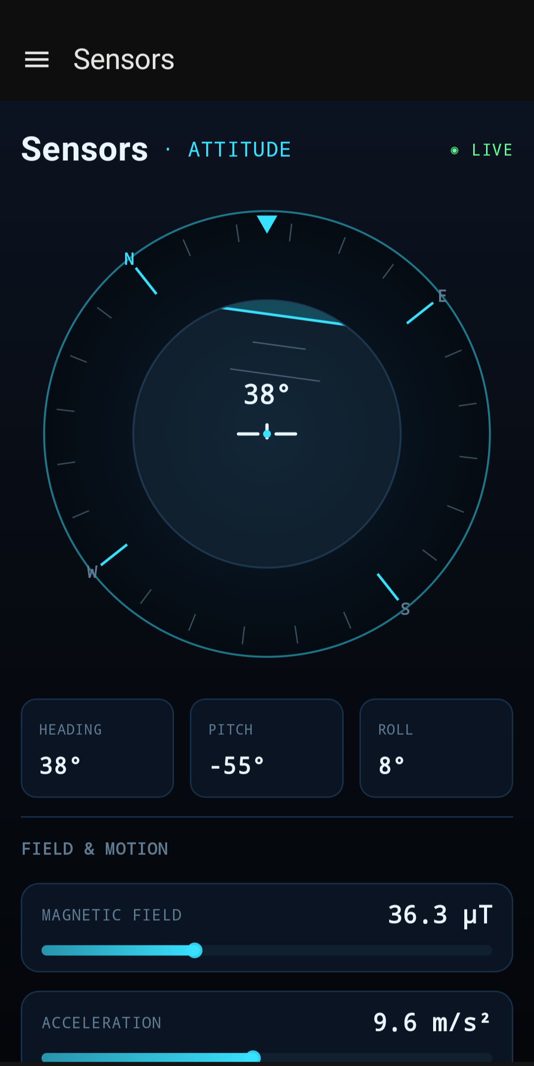 Curious Air additional sensor readings