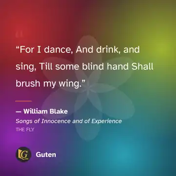 Guten share card showing a highlighted passage from William Blake's The Fly